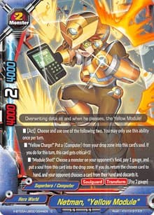 Netman, "Yellow Module" - LVL Up! Heroes & Adventurers! - Future Card BuddyFight card