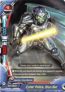 Cyber Police, Stun Bat - LVL Up! Heroes & Adventurers! - Future Card BuddyFight card