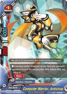 Computer Warrior, Antivirus - LVL Up! Heroes & Adventurers! - Future Card BuddyFight card