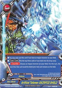 Artificial Talisman: SACRIFICE SHIELD - LVL Up! Heroes & Adventurers! - Future Card BuddyFight card