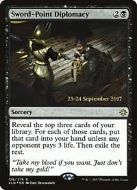 Sword-Point Diplomacy - Prerelease Cards - Magic: The Gathering card