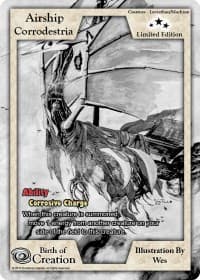 Airship Corrodestria (Limited Edition) - Limited Edition Sketch Cards - Exodus TCG card