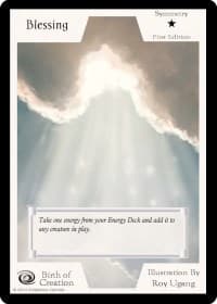 Blessing (First Edition) - Birth of Creation - Exodus TCG card