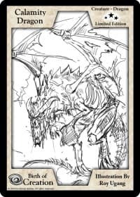 Calamity Dragon (Limited Edition) - Limited Edition Sketch Cards - Exodus TCG card