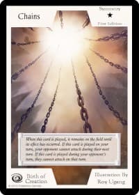 Chains (First Edition) - Birth of Creation - Exodus TCG card