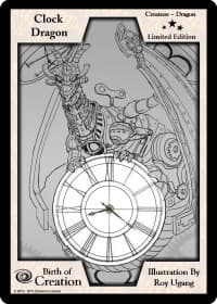 Clock Dragon (Limited Edition) - Limited Edition Sketch Cards - Exodus TCG card