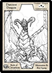 Darcrest Dragon (Limited Edition) - Limited Edition Sketch Cards - Exodus TCG card