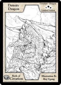 Density Dragon (Limited Edition) - Limited Edition Sketch Cards - Exodus TCG card