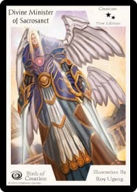 Divine Minster (First Edition) - Birth of Creation - Exodus TCG card