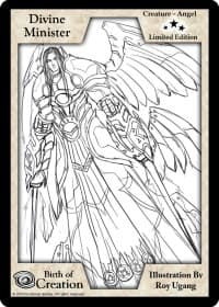 Divine Minster (Limited Edition) - Limited Edition Sketch Cards - Exodus TCG card