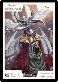 Doomfest Elderbeast Angel (First Edition) - Birth of Creation - Exodus TCG card