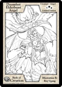 Doomfest Elderbeast Angel (Limited Edition) - Limited Edition Sketch Cards - Exodus TCG card
