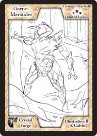 Garnet Marauder (Limited Edition) - Limited Edition Sketch Cards - Exodus TCG card