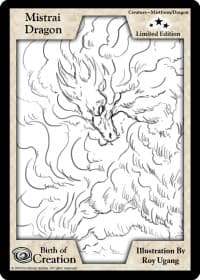 Mistrai Dragon (Limited Edition) - Limited Edition Sketch Cards - Exodus TCG card