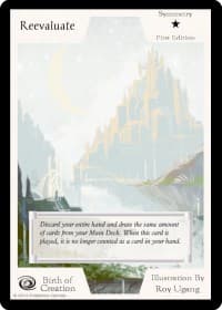 Reevaluate (First Edition) - Birth of Creation - Exodus TCG card