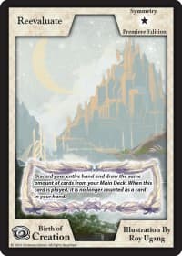 Reevaluate (Premiere Edition) - Birth of Creation - Exodus TCG card