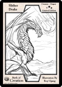 Slither Drake (Limited Edition) - Limited Edition Sketch Cards - Exodus TCG card