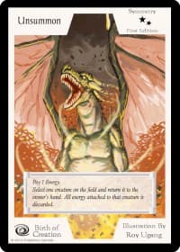 Unsummon (First Edition) - Birth of Creation - Exodus TCG card