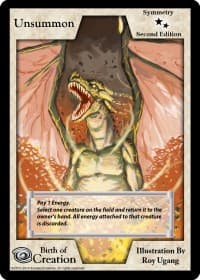 Unsummon (Second Edition) - Birth of Creation - Exodus TCG card