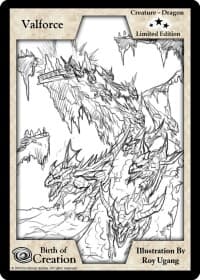 Valforce (Limited Edition) - Limited Edition Sketch Cards - Exodus TCG card