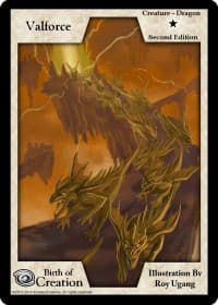 Valforce (Second Edition) - Birth of Creation - Exodus TCG card