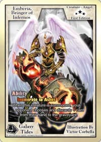 Emberia, Bringer of Infernos (First Edition) - Galaxy Tides - Exodus TCG card