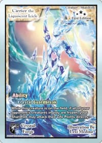 Cierice the Liquescent Icicle (First Edition) - Crystal Forge - Exodus TCG card