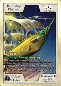 Battleship Philistia (First Edition) - Galaxy Tides - Exodus TCG card
