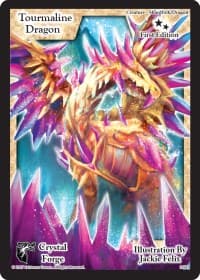 Tourmaline Dragon (First Edition) - Crystal Forge - Exodus TCG card