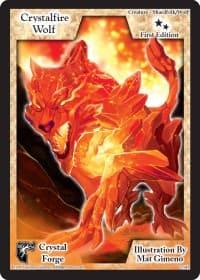 Crystalfire Wolf (First Edition) - Crystal Forge - Exodus TCG card