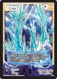 Cryocrest Crags (First Edition) - Crystal Forge - Exodus TCG card