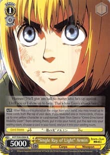 "Single Ray of Light" Armin - Attack on Titan Vol. 2 - Weiss Schwarz card