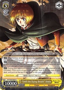 "Until the Dying Breath" Armin - Attack on Titan Vol. 2 - Weiss Schwarz card