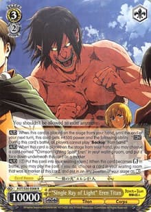 "Single Ray of Light" Eren Titan - Attack on Titan Vol. 2 - Weiss Schwarz card