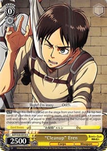 "Cleanup" Eren - Attack on Titan Vol. 2 - Weiss Schwarz card