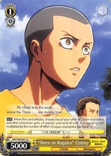 "Born in Ragako" Conny - Attack on Titan Vol. 2 - Weiss Schwarz card