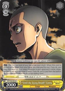 "Until the Dying Breath" Conny - Attack on Titan Vol. 2 - Weiss Schwarz card