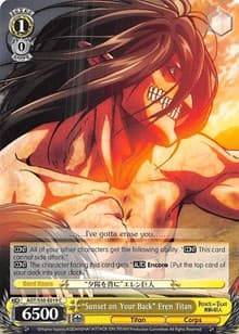 "Sunset on Your Back" Eren Titan - Attack on Titan Vol. 2 - Weiss Schwarz card