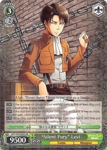 "Silent Fury" Levi - Attack on Titan Vol. 2 - Weiss Schwarz card