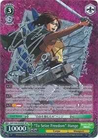 "To Seize Freedom" Hange (SP) - Attack on Titan Vol. 2 - Weiss Schwarz card