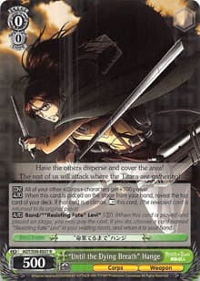 "Until the Dying Breath" Hange - Attack on Titan Vol. 2 - Weiss Schwarz card