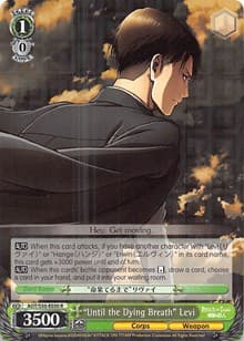 "Until the Dying Breath" Levi - Attack on Titan Vol. 2 - Weiss Schwarz card