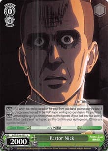 Pastor Nick - Attack on Titan Vol. 2 - Weiss Schwarz card