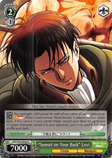 "Sunset on Your Back" Levi - Attack on Titan Vol. 2 - Weiss Schwarz card