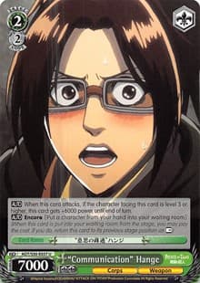 "Communication" Hange - Attack on Titan Vol. 2 - Weiss Schwarz card