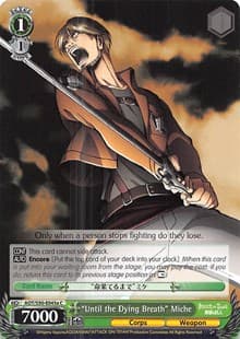 "Until the Dying Breath" Miche (A) - Attack on Titan Vol. 2 - Weiss Schwarz card