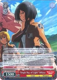 "Single Ray of Light" Mikasa (SR) - Attack on Titan Vol. 2 - Weiss Schwarz card
