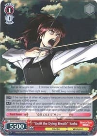 "Until the Dying Breath" Sasha (SR) - Attack on Titan Vol. 2 - Weiss Schwarz card