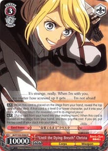 "Until the Dying Breath" Christa - Attack on Titan Vol. 2 - Weiss Schwarz card