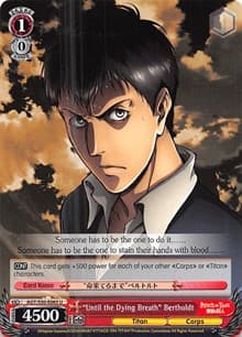 "Until the Dying Breath" Bertholdt - Attack on Titan Vol. 2 - Weiss Schwarz card